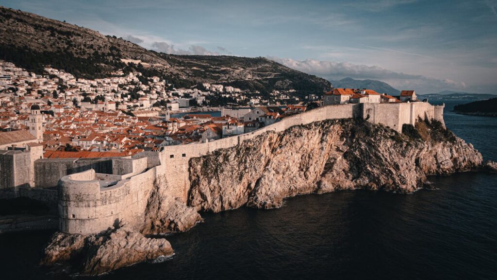 Aerian view of Dubrovnik in Croatia