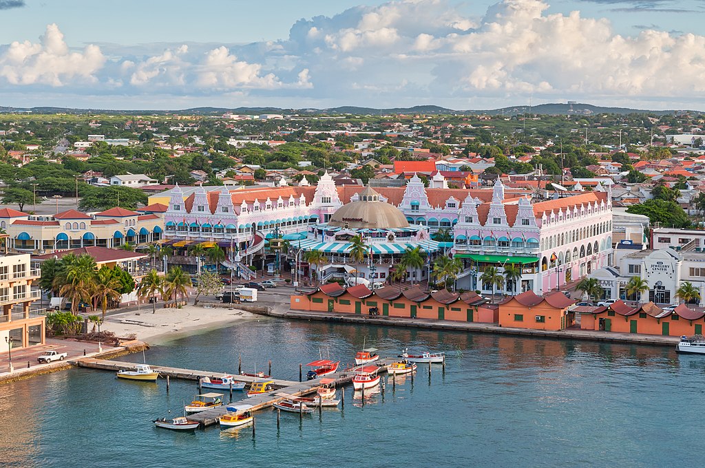 Oranjestad on the island of Aruba