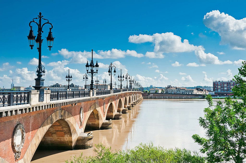 Pont de Pierre in Bordeaux, France