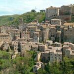 Sorano village in Tuscany, Italy