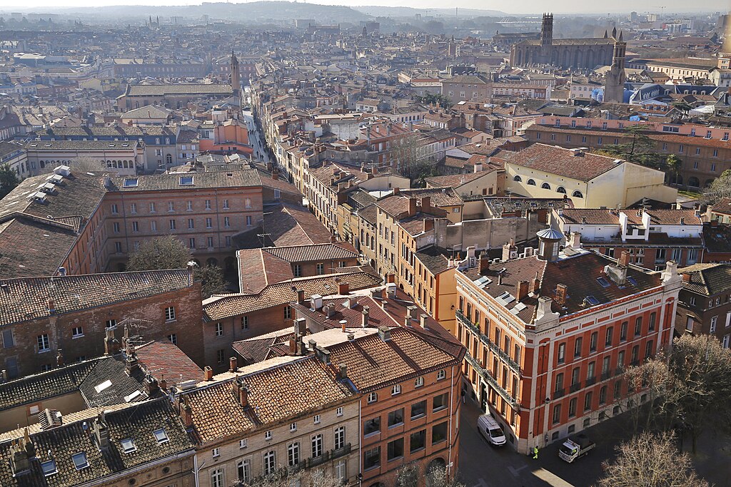 View of Old Toulouse from Saint Sernin