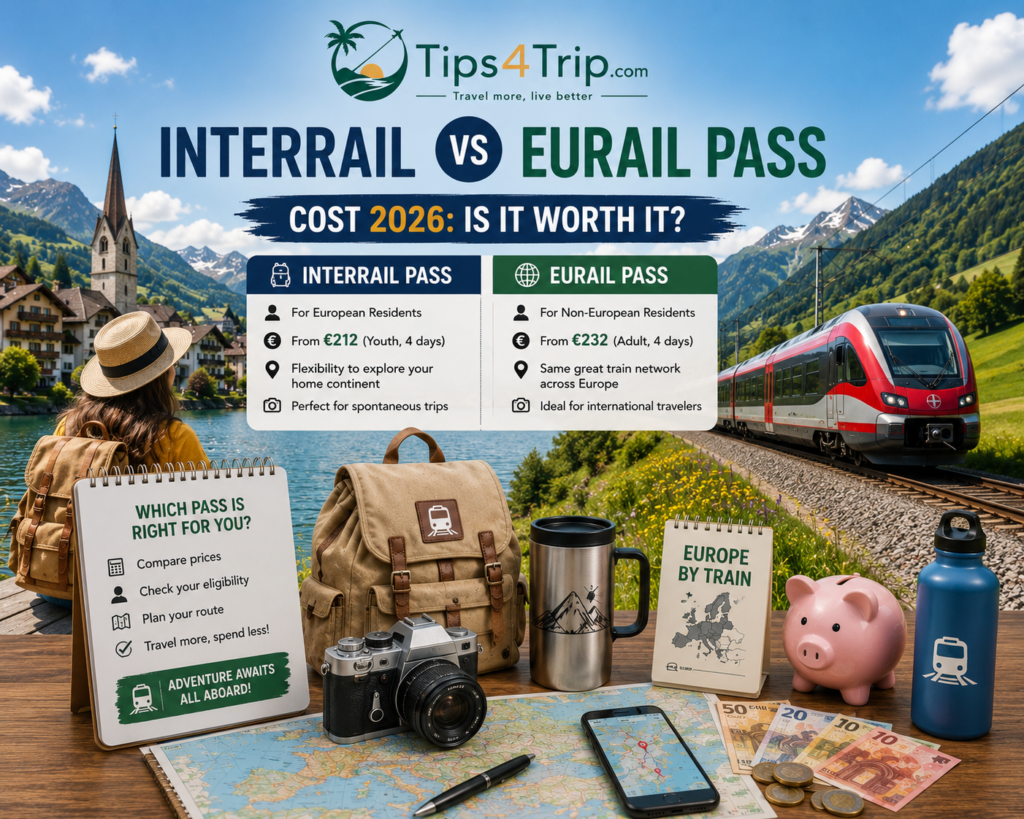 Cost Interrail vs Eurail pass