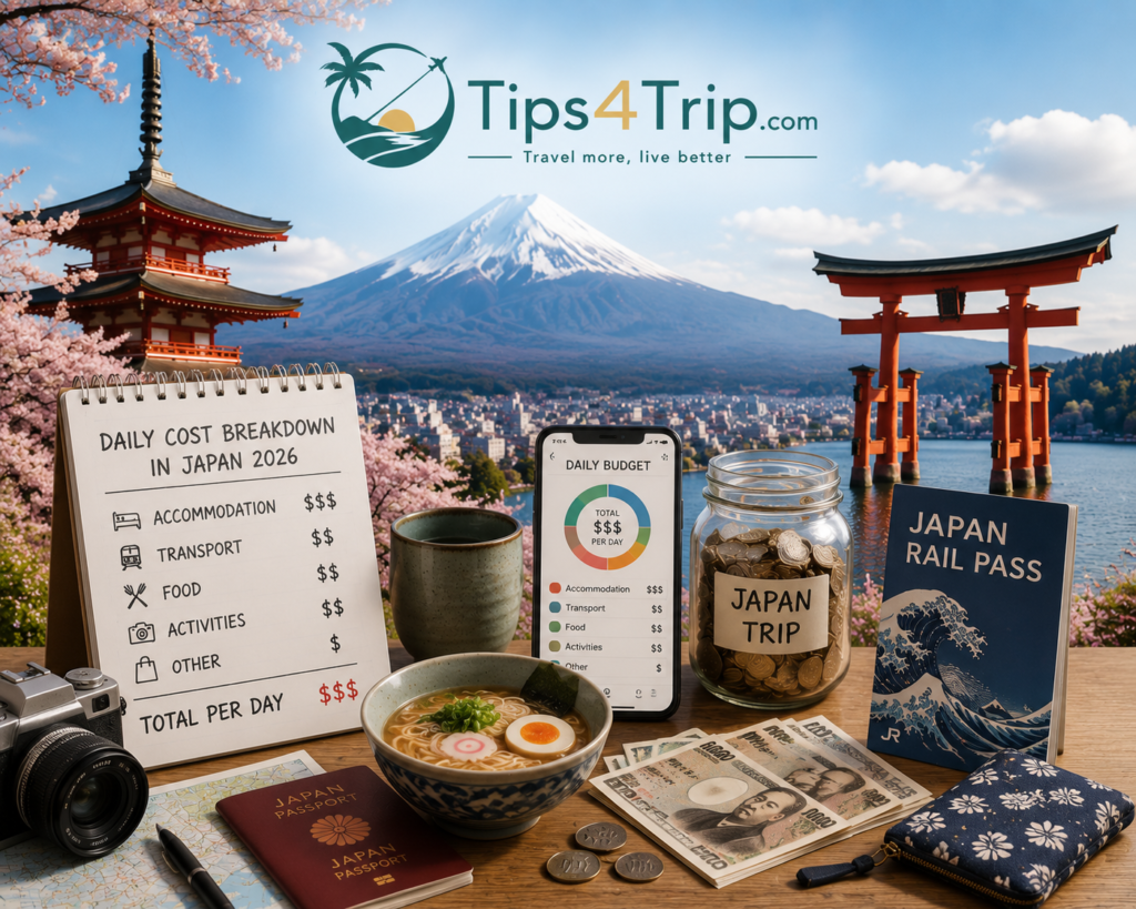Daily trip cost Japan in 2026